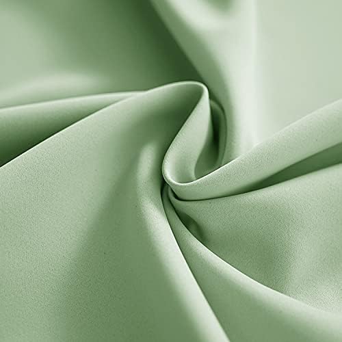 Green Bed Curtain Grommet Solid Blackout Drapes 47 Inches Length Light Blocking Privacy Room Divider for Student Dormitory Bunk Beds,1 Panel W79 x L47 Inch