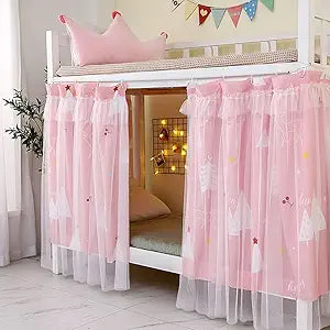 Students Dorm Bunk Bed Curtain Home Privacy Bed Shading Curtain Net Bed Cloth Dustproof Blackout Bed Canopy Bedding Curtain Students Dormitory Tent Lightproof Cloth Bedding Canopy Spread Curtain