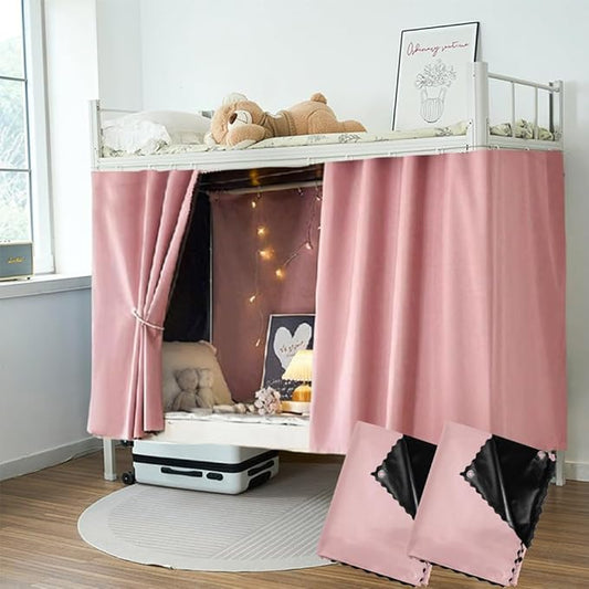 Student Bunk Bed Curtains Dormitory Blackout Bed Drapes for Loft Bed Forest Moon Curtain for Bed Frame Dustproof Decorative Shading Canopy for Bottom Bunk Bed