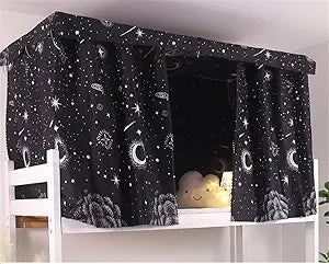 Bunk Bed Curtains Dormitory Room Lightproof Decorative Roomate Privacy Cover Canopy Photo Background Decor Backdrop Blackout Curtain Stars