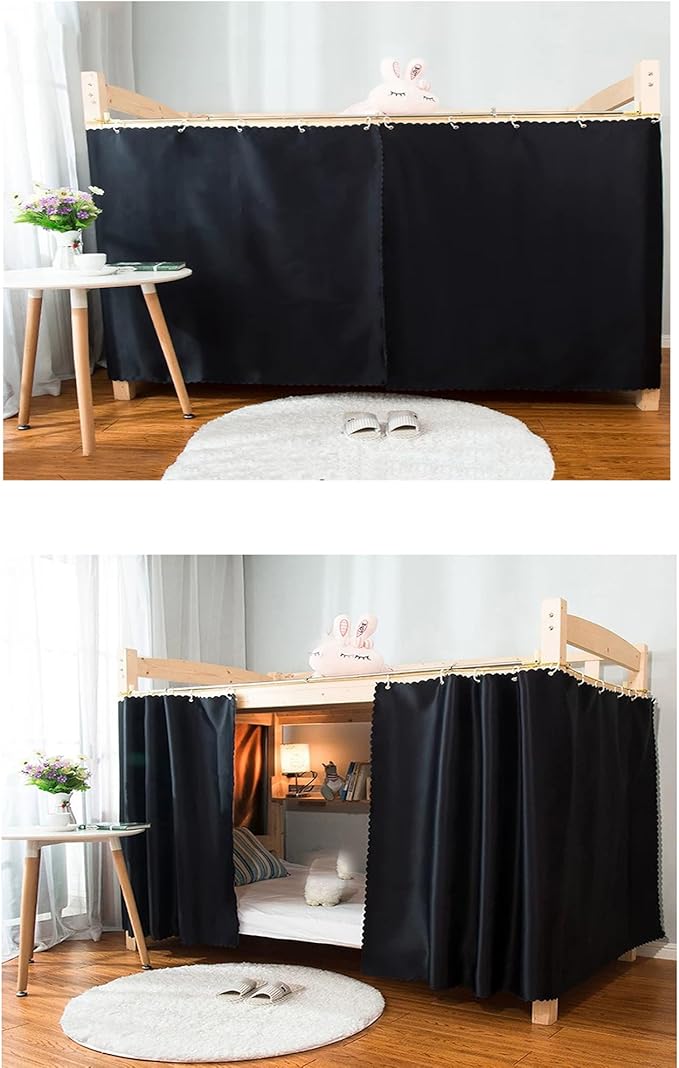 Dorm Home Solid Thicken Bunk Blackout Bed Curtains Cloth Bed Canopy Students Single Sleeper