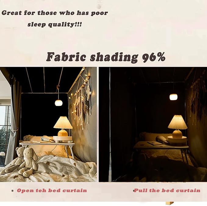 Dorm Home Solid Thicken Bunk Blackout Bed Curtains Cloth Bed Canopy Students Single Sleeper