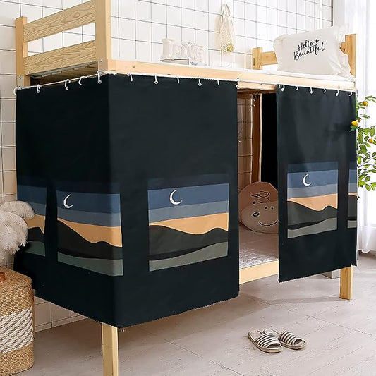 Dormitory Room Lightproof Curtain for Dorm Bunk Bed Decorative Roomate Privacy Cover Canopy Photo Background Decoration Backdrop Blackout Curtain