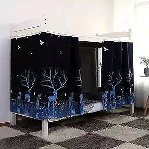 1 Piece Students Dormitory Bunk Bed Curtains Single Bed Tent Curtain Privacy Shading Blackout Breathable Dustproof Bed Canopy for College School