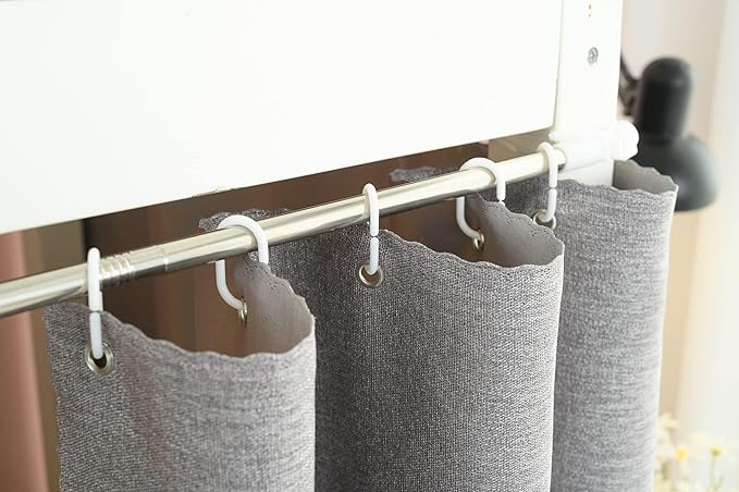 Solid Bottom Bunk Bed Blackout Curtains Privacy Cloth Single Size Twin Size for Men Women Collage Students, Gray